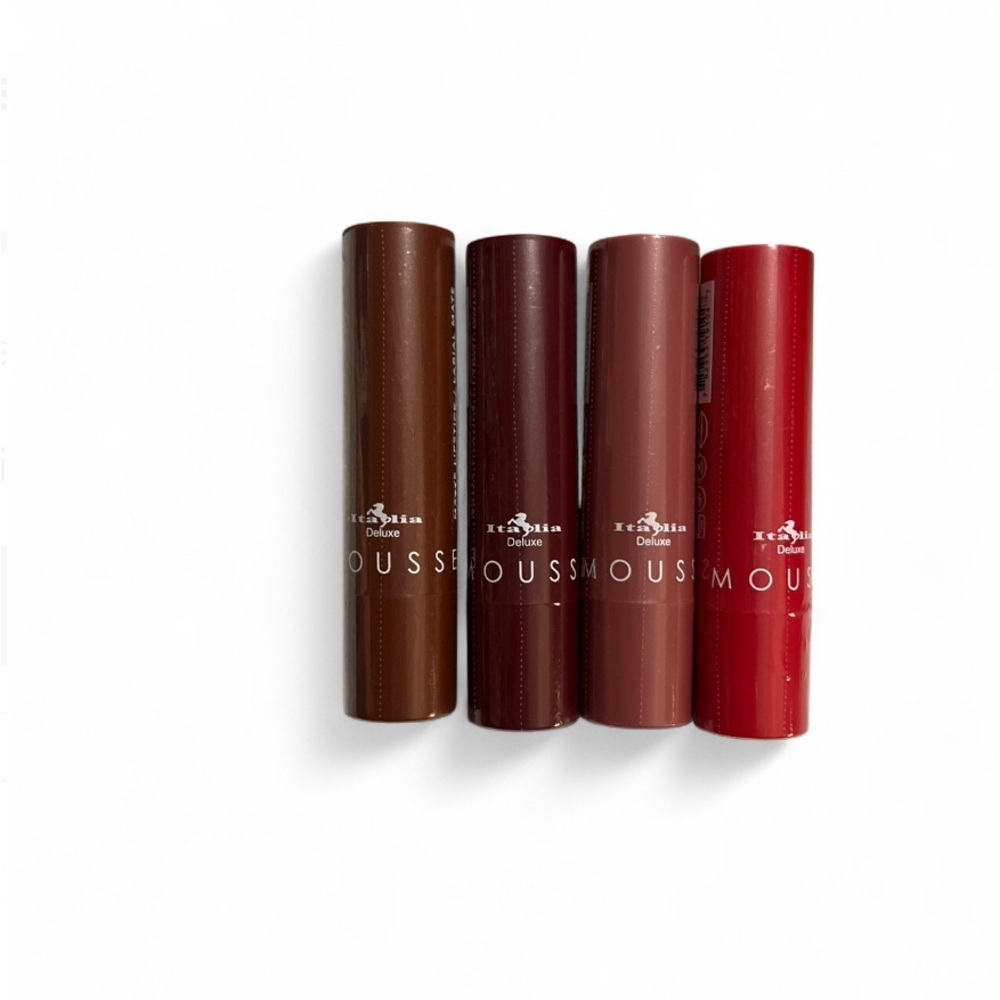 Italia Deluxe Mousse Matte Lipstick 4 Set - Brown, Red, Pink Shades